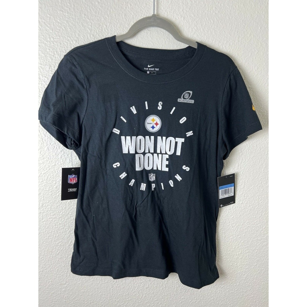 Pittsburgh Steeler NFL Nike AFC East Champs Won Not Done T-Shirt Black Medium
